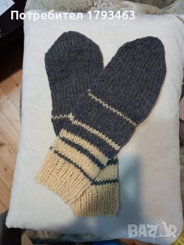 Ръчно плетени чорапи от вълна размер 43, снимка 1 - Мъжки чорапи - 39384867