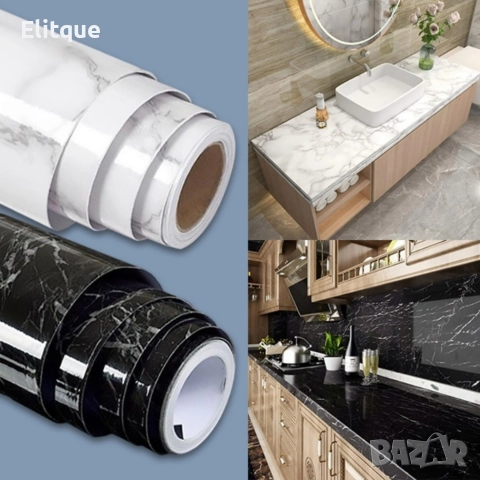 Мраморно самозалепващо фолио за обновяване на дома – водоустойчиво, здраво, практично, снимка 11 - Други - 52739684