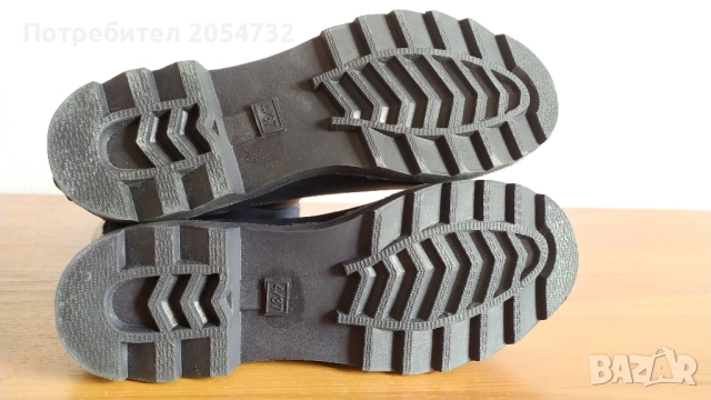 Нови ботуши с каучукова подметка и крачоли от дънкова материя - деним, снимка 5 - Дамски ботуши - 52157241