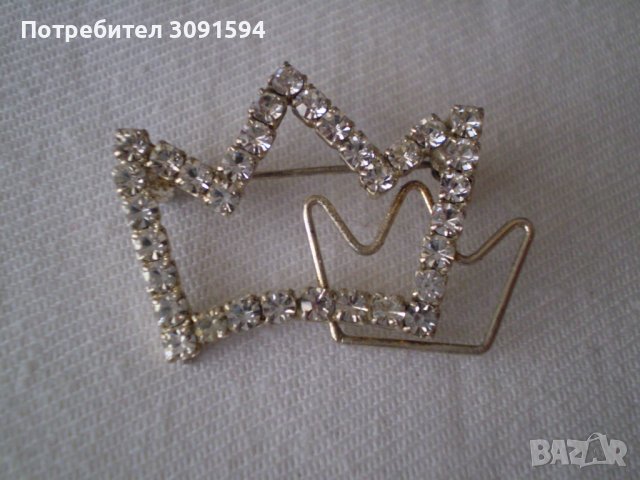 Дамска брошка тип корона , снимка 1 - Други - 36737724