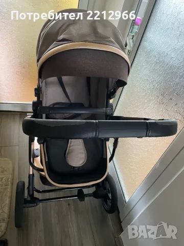 Комбинирана бебешка количка 3 в 1 KikkaBoo Irene Beige , снимка 3 - За бебешки колички - 49519926