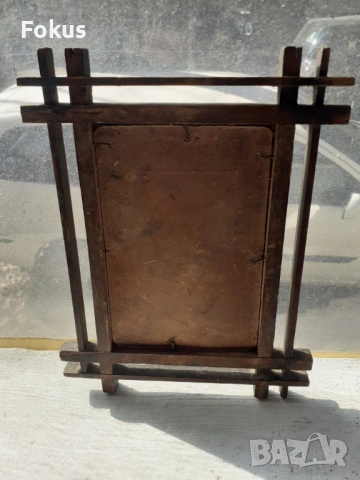 Стара царска снимка с дървена рамка, снимка 4 - Антикварни и старинни предмети - 53339271