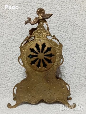 Старинен масивен бронзов часовник, снимка 5 - Антикварни и старинни предмети - 44276561