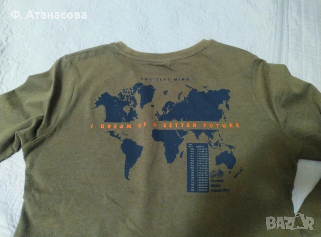 Отлична блузка с дълъг ръкав, 100% памук, размер 128-134, 8-9 години, снимка 3 - Детски Блузи и туники - 51757737