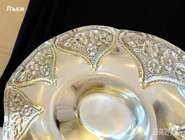 Посребрена бронзова фруктиера,Gold 24k Deloux. , снимка 7 - Антикварни и старинни предмети - 35649310