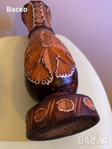 Дърворезба ваза, снимка 7 - Вази - 38342831