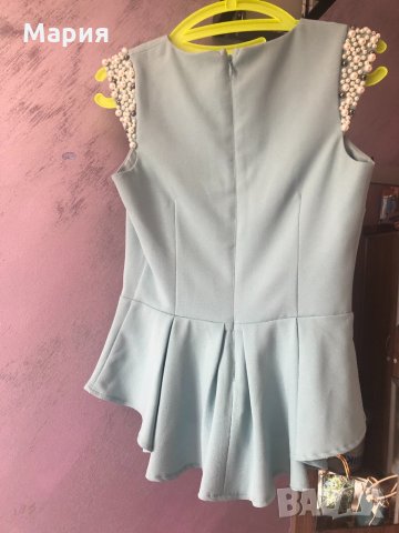 Топ мента с перли, снимка 2 - Корсети, бюстиета, топове - 33337857