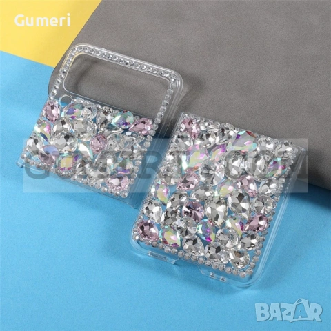 Кейс с Камъни за Samsung Galaxy Z Flip3, снимка 3 - Калъфи, кейсове - 53260396