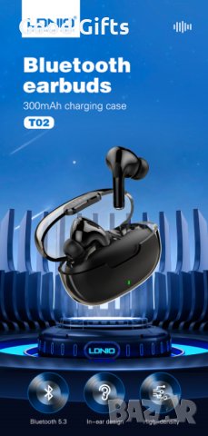 HD Bluetooth Безжични слушалки T02 LDNIO TWS Earbuds BT5.3, снимка 9 - Слушалки, hands-free - 43088233