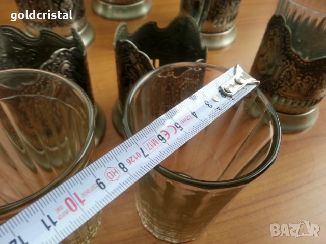 Руски посребрени стакани подстакани мнц, снимка 16 - Антикварни и старинни предмети - 36623676