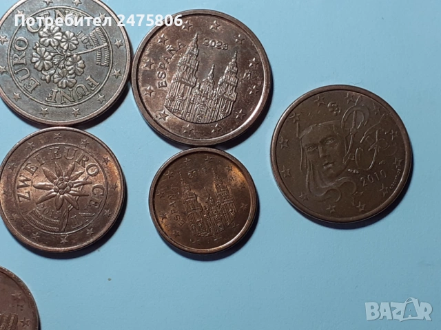 Колекционерски монети Лот от 20 броя - 1-2-5 евро цента- Различни години - различни държави, снимка 4 - Нумизматика и бонистика - 53583319