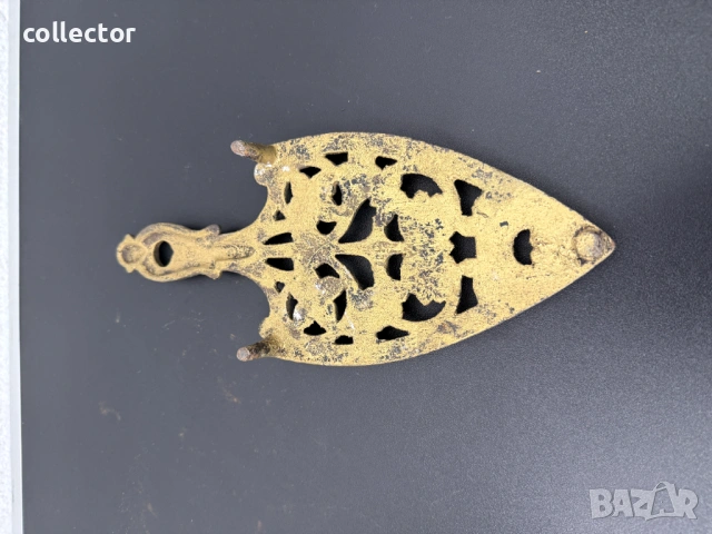 Ажурна поставка за ютия от чугун. №7821, снимка 6 - Антикварни и старинни предмети - 53045675