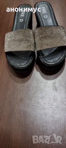 Чехли с камъни естествен велур, снимка 2 - Чехли - 37273740