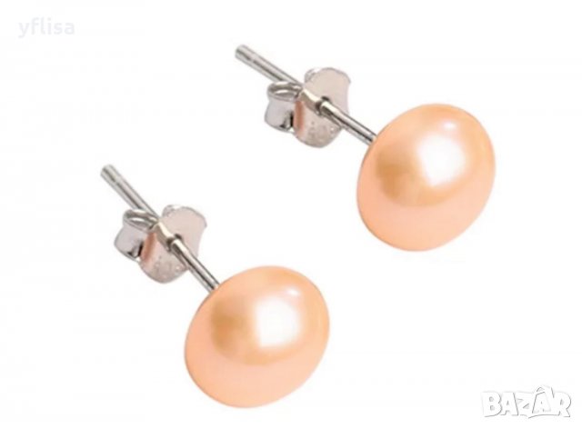 Обици с  култивирана перла и сребро, снимка 2 - Други - 28421863