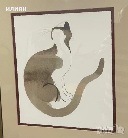 Картина. Котка. , снимка 4 - Други ценни предмети - 51090892