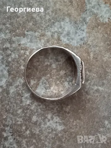 Сребърен мъжки пръстен, снимка 6 - Пръстени - 49893069