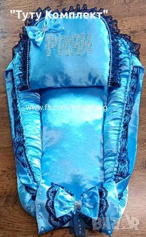 Сатенено гнездо с възглавница, снимка 4 - Бебешки легла и матраци - 37955872