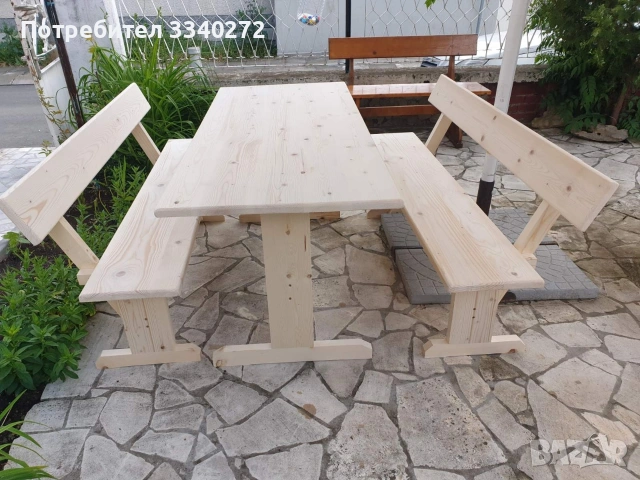 Дървени маси и пейки комплекти , снимка 3 - Маси - 53087850
