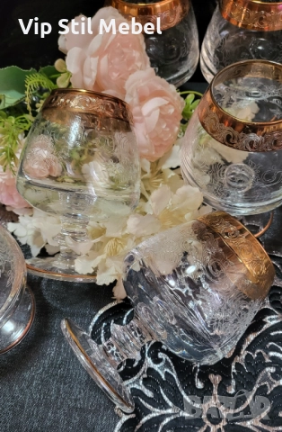 Италиански чаши за алкохол Murano Medichi , снимка 2 - Чаши - 52270853