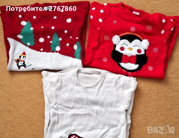 3 броя детски коледни рокли LC Waikiki, размер 140