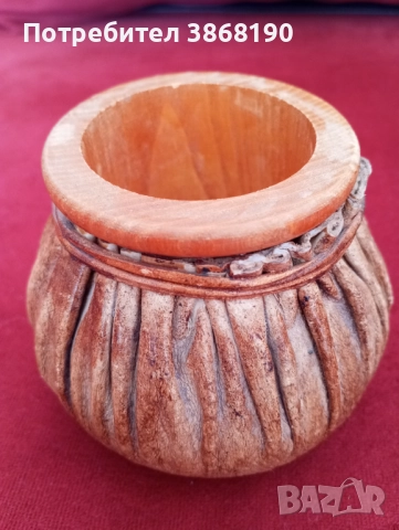Винтидж Ръчно изработена чаша шейкър за зарове от кожа и дърво, снимка 3 - Антикварни и старинни предмети - 52508832