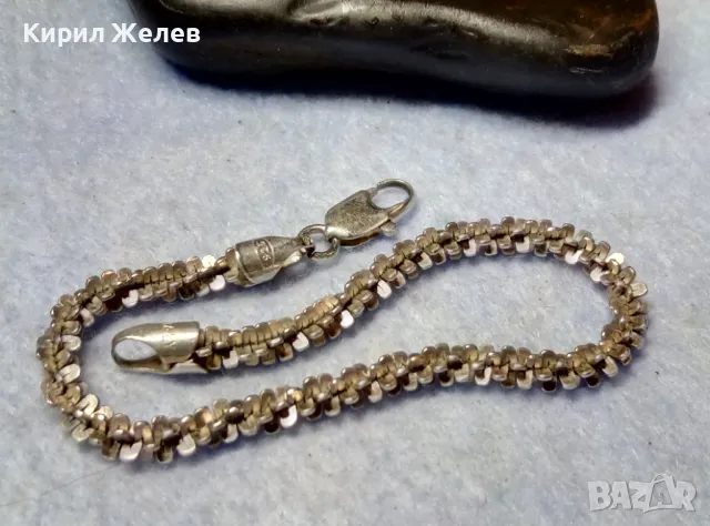 СТИЛНА ВИНТИДЖ АРТ СРЕБЪРНА ГРИВНА СРЕБРО 925 ДИЗАЙНЕРСКА КРАСИВА ПЛЕТКА 14939, снимка 11 - Гривни - 49916719