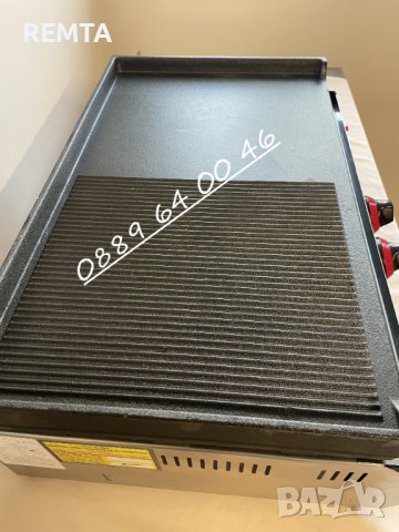 Професионална Газова скара чугунена плоча ½ Оребрена ½ Гладка 70х51см с газова защита CE, снимка 5 - Обзавеждане за заведение - 34818534