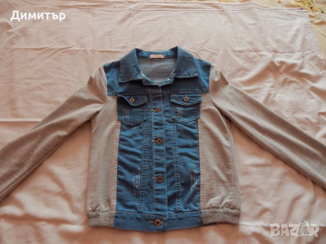 Дънково яке С-М, снимка 2 - Якета - 53191356