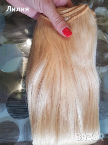 100% естествена европейска коса на цяла треса, снимка 3 - Аксесоари за коса - 33194007