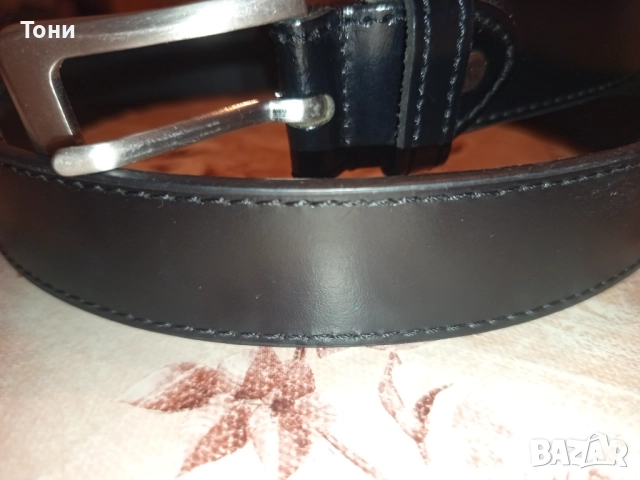 LUIGI LAMBERTO Нов Стилен Мъжки Колан Изцяло от Естествена Кожа 130см., снимка 3 - Колани - 52675787