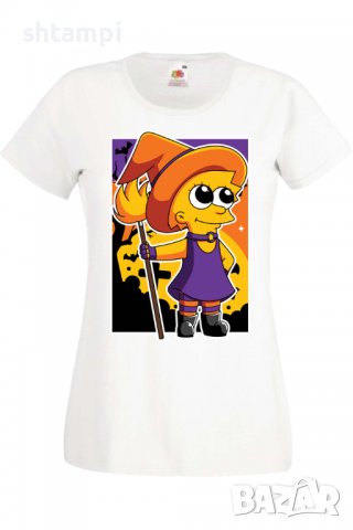Дамска тениска The Simpsons Lisa Simpson 02,Halloween,Хелоуин,Празник,Забавление,Изненада,Обичаи,, снимка 2 - Тениски - 38154333
