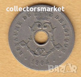 5 сантима 1904, Белгия, снимка 2 - Нумизматика и бонистика - 38512400