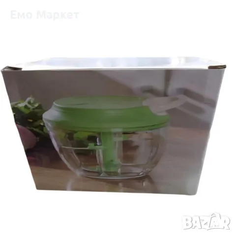 Механичен пластмасов ръчен чопър с въже за смилане на храна, снимка 9 - Чопъри и пасатори - 49276485