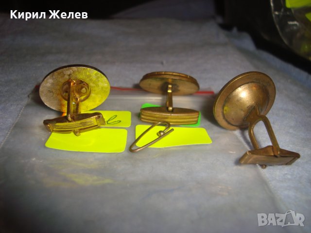 ЛОТ 3 СТАРИ РЕДКИ ПОЗЛАТЕНИ БУТОНЕЛИ с ХЕМАТИТ ЧЕРЕН ОНИКС и БОХЕМСКИ КРИСТАЛ 18645, снимка 6 - Антикварни и старинни предмети - 37597468