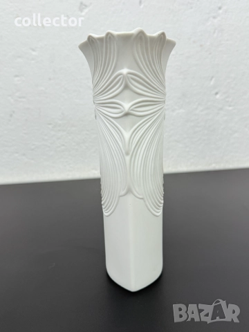 Немска ваза Kaiser от бял порцелан - M. Frey. №7604, снимка 4 - Антикварни и старинни предмети - 52372299