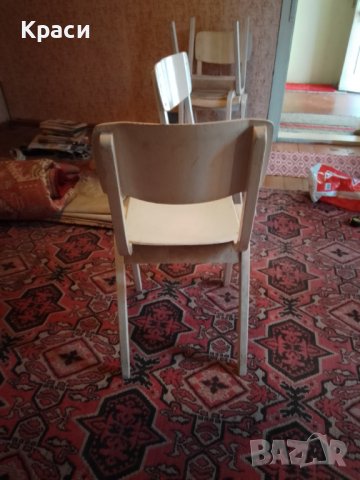 Столове бели и кафяви , снимка 2 - Столове - 37736109