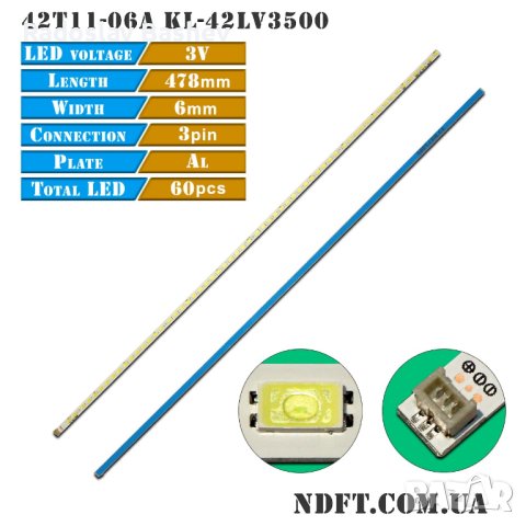 LED подсветка 42" 60-led KL-42LV3500 42T11-06A