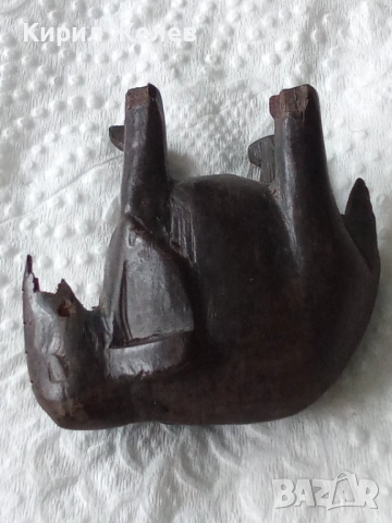 Старо дървено 🐘 слонче 53801, снимка 4 - Антикварни и старинни предмети - 53568717