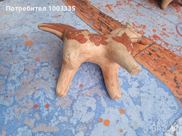 Стара ръчно изработена керамична касичка , снимка 2 - Други ценни предмети - 49545123