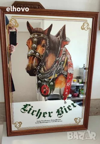 Ретро огледална табела на Licher Bier, снимка 6 - Антикварни и старинни предмети - 49077178