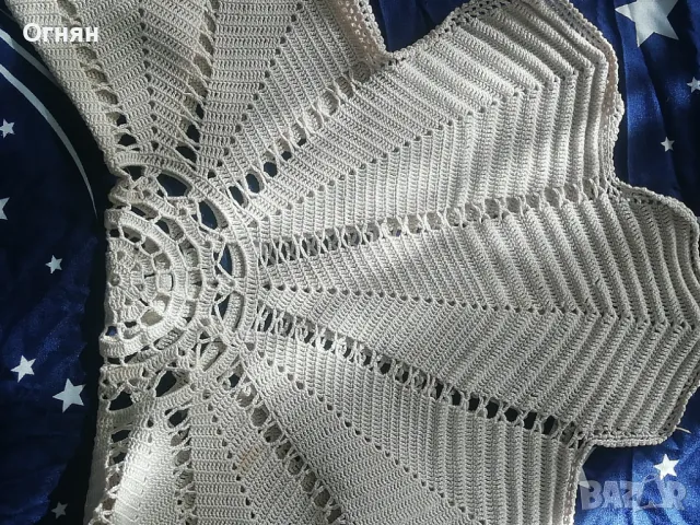 Каре за маса - мебел. Ръчно Плетено на една кука, снимка 2 - Други - 47735007