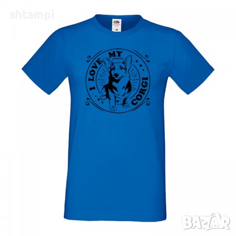 Мъжка тениска I Love My Corgi Dog,Куче, животно,подарък,изненада, снимка 4 - Тениски - 36933842