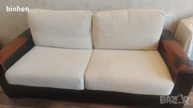 Триместен разтегателен диван размер 190см с функция  сън +дюшек