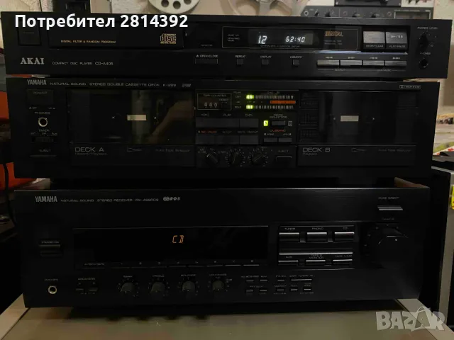 СД-плейър AKAI CD-A405 и двукасетен Дек YAMAHA K-222
