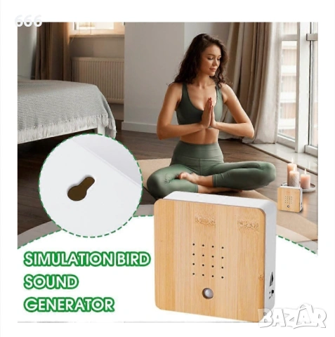 Дифузер за птичи песни, 12x12x4 см, дървен, със сензор за движение, снимка 5 - Друга електроника - 53450308