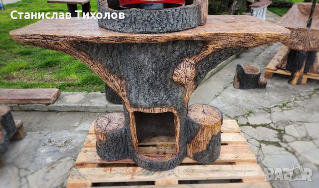 Градинско барбекю от щампован бетон, снимка 3 - Барбекюта - 40224920