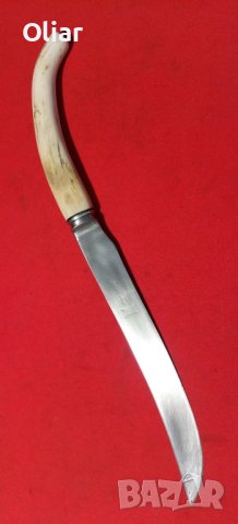 Стар английски нож Шефилд. Дръжка от рог. , снимка 1 - Антикварни и старинни предмети - 42959300