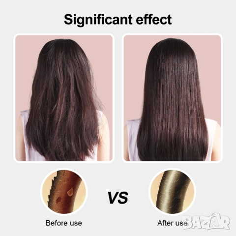 Безжична преносима преса - гребен за изправяне и оформяне на коса, снимка 8 - Преси за коса - 52006387