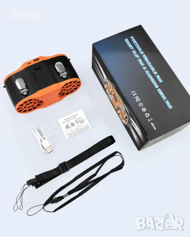 FERNIDA Преносим вентилатор за кръста/висящ на врата, акумулаторен 20000mAh, снимка 7 - Вентилатори - 50594460