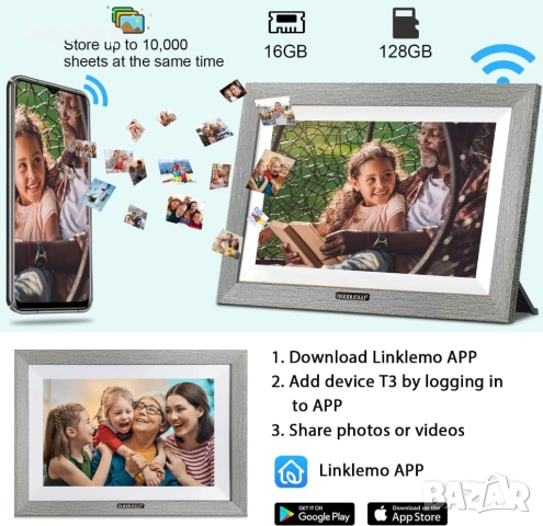 10.1" Смарт Дигитална Рамка с Андроид DUODUOGO – WiFi, Full HD и IPS Тъчскрийн  , снимка 2 - Друга електроника - 53578341
